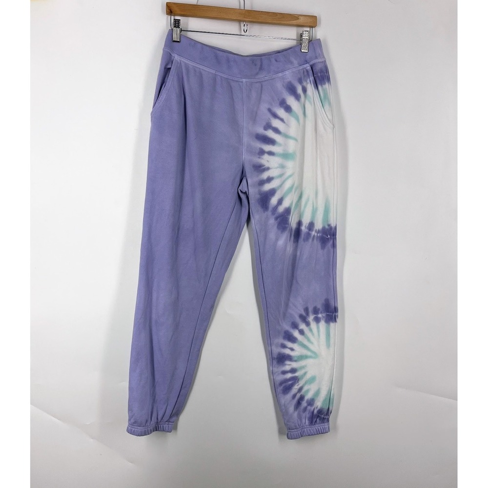 Wildfox‎ Tie Dye Sunburst Jogger Sweatpants Womens Relaxed Fit Fleece Lined SZ M